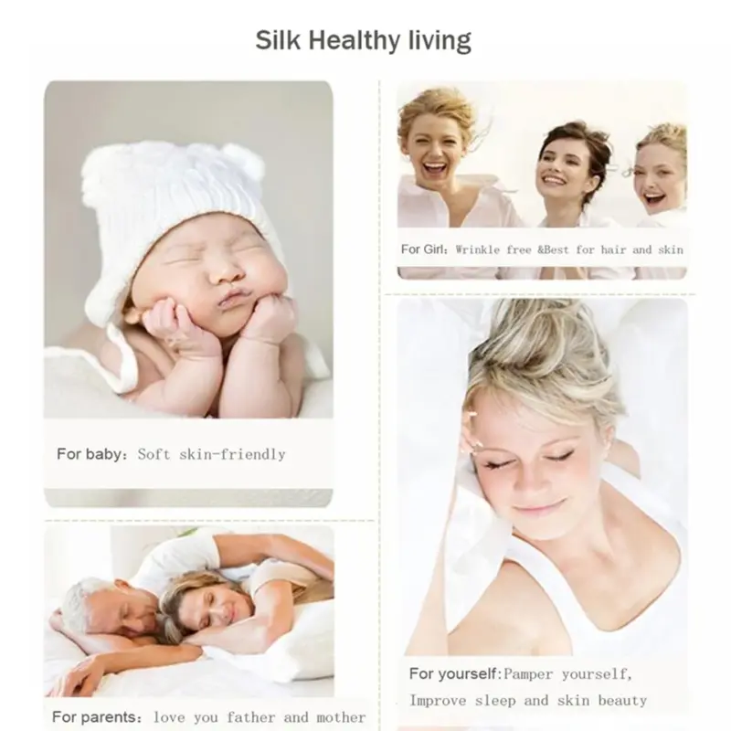 100% Pure Silk Bedding Set - Queen King Size Luxury Solid White Duvet Cover Set for Skin Care & Better Sleep - Image 3