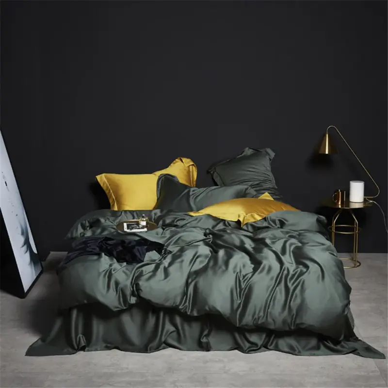 100% Mulberry Silk Bedding Set - Queen King Pink Luxury Duvet Cover Set for Healthy Sleep - Image 11