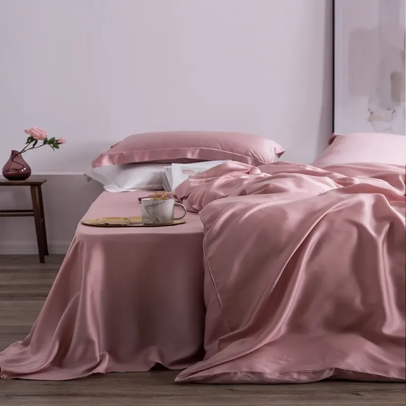 100% Mulberry Silk Bedding Set - 4 Piece Luxury Cooling Bedding with Duvet Cover for Better Sleep - Image 10