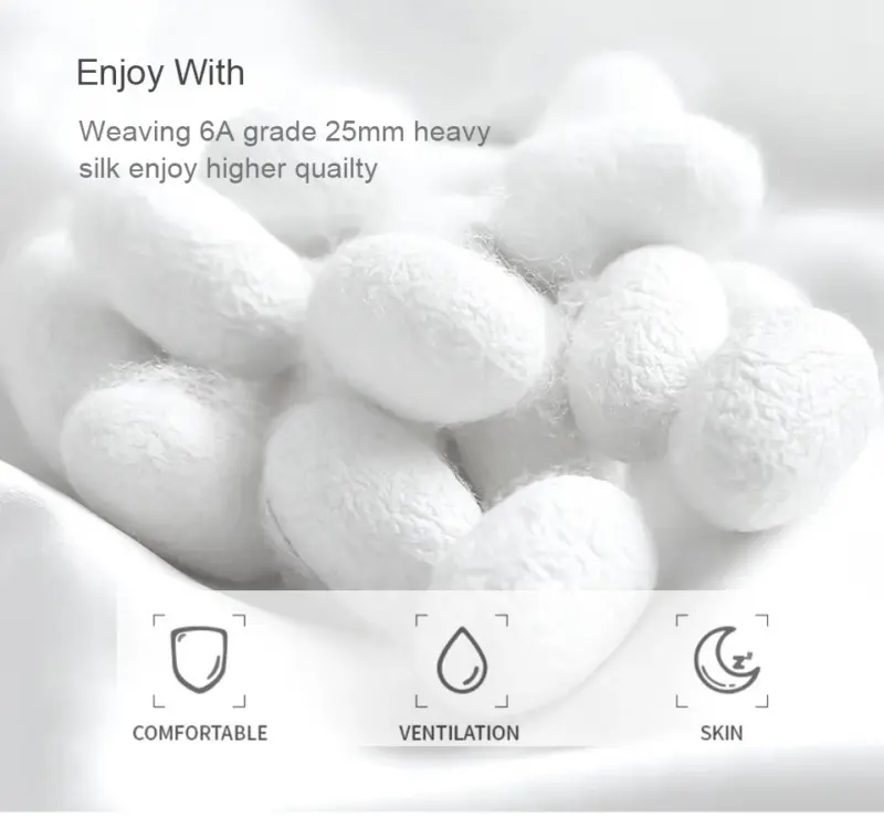 100% Pure Silk Bedding Set - Queen King Size Luxury Solid White Duvet Cover Set for Skin Care & Better Sleep - Image 2