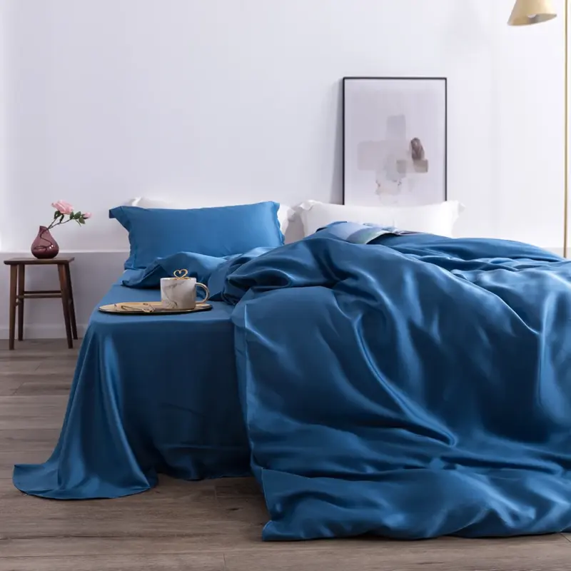 100% Mulberry Silk Bedding Set - 4 Piece Luxury Cooling Bedding with Duvet Cover for Better Sleep - Image 13