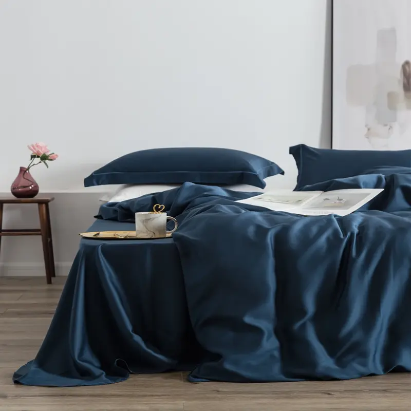 100% Mulberry Silk Bedding Set - 4 Piece Luxury Cooling Bedding with Duvet Cover for Better Sleep - Image 11