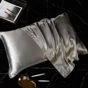 100% Mulberry Silk Pillowcase - Standard Size Luxury Dual-Surface Bedding for Hair and Skin Care