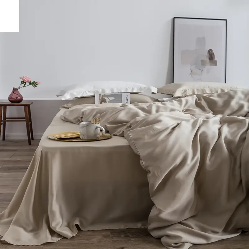 100% Mulberry Silk Bedding Set - 4 Piece Luxury Cooling Bedding with Duvet Cover for Better Sleep - Image 15