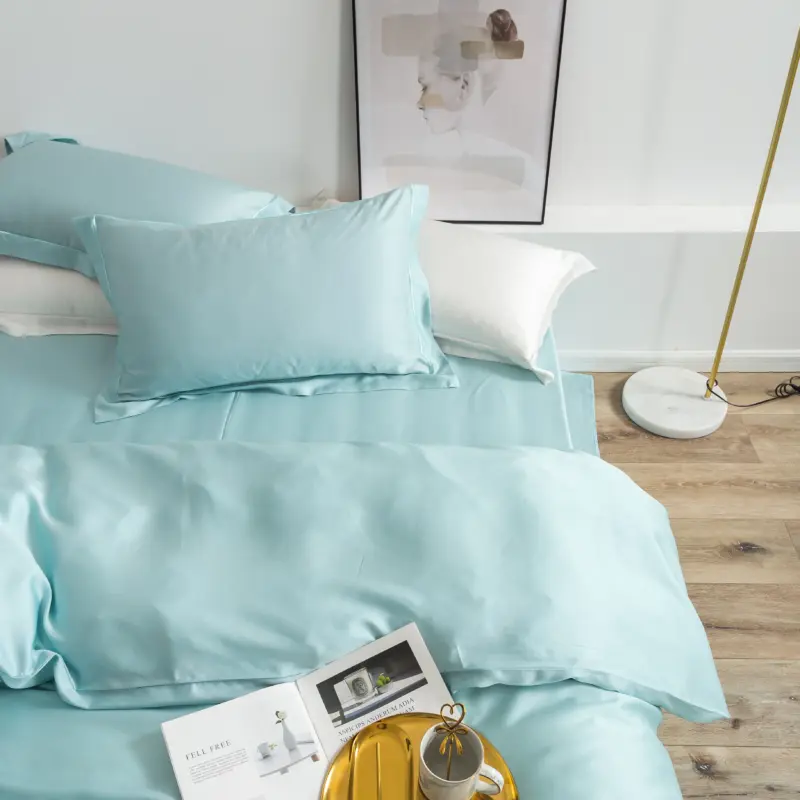 100% Mulberry Silk Bedding Set - 4 Piece Luxury Cooling Bedding with Duvet Cover for Better Sleep - Image 5