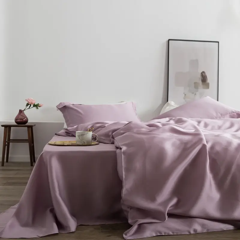 100% Mulberry Silk Bedding Set - 4 Piece Luxury Cooling Bedding with Duvet Cover for Better Sleep - Image 9