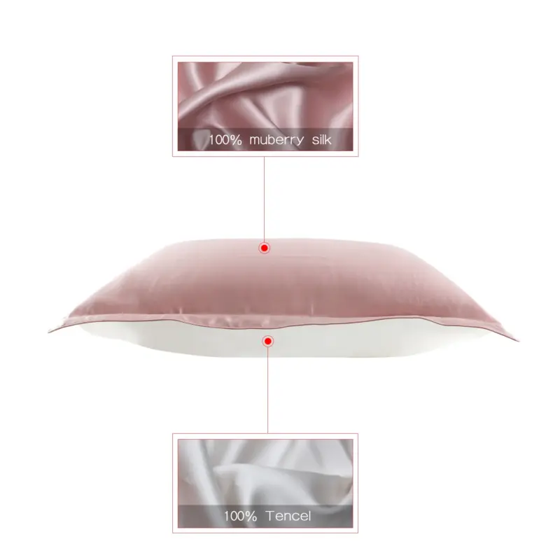 100% Mulberry Silk Pillowcase - Standard Size Luxury Dual-Surface Bedding for Hair and Skin Care - Image 3