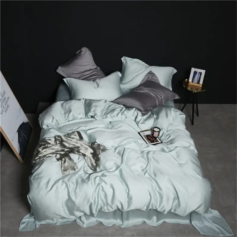 100% Mulberry Silk Bedding Set - Queen King Luxury 4-Piece Cooling Duvet Cover for Better Sleep - Image 8