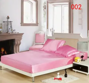 Tribute Silk Fitted Sheet - Twin Queen King Pink Luxury Bedding for Cooling Comfort