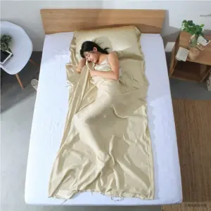 100% Mulberry Silk Sleeping Bag Liner - Lightweight Travel Sheet for Camping and Comfort