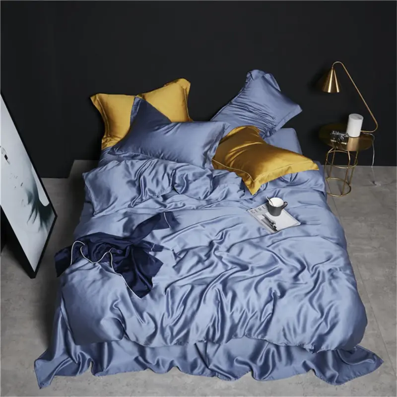 100% Pure Silk Bedding Set - 4-Piece Luxury Dark Green Duvet Cover Set for Skin-Friendly Sleep - Image 11