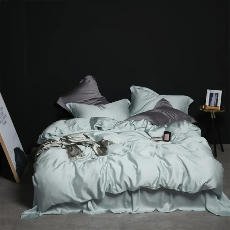 100% Mulberry Silk Bedding Set - Queen King Pink Luxury Duvet Cover Set for Healthy Sleep - Image 9