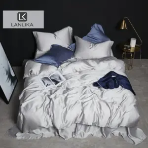 100% Mulberry Silk Bedding Set - Queen King Luxury 4-Piece Cooling Duvet Cover for Better Sleep