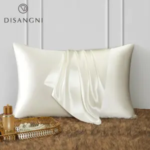 100% Mulberry Silk Pillowcase 22 Momme - Standard Size Luxury Bedding for Hair and Skin Protection