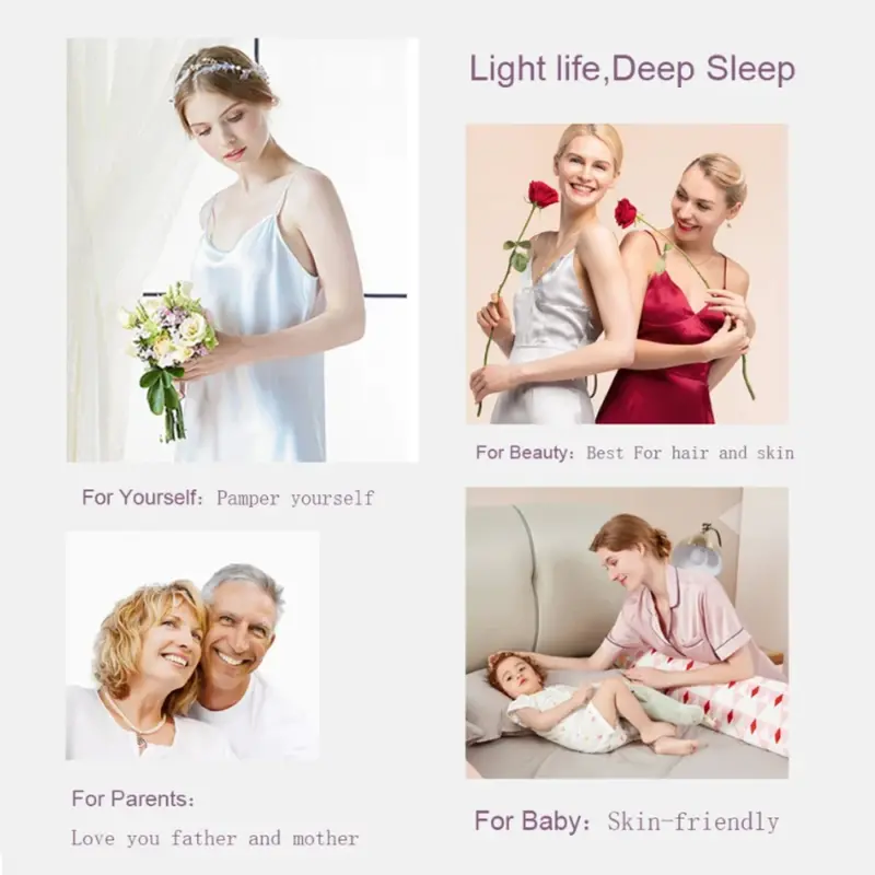 100% Pure Silk Duvet Cover Set - Luxury White Bedding with Pillowcases for Healthy Skin - Image 4