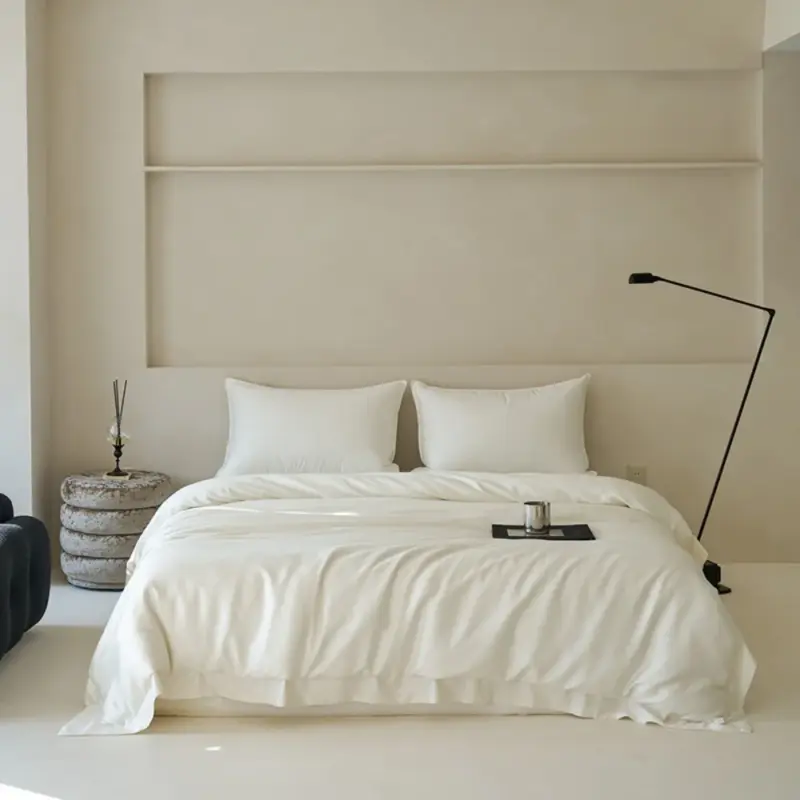100% Pure Silk Duvet Cover Set - Luxury White Bedding with Pillowcases for Healthy Skin - Image 12