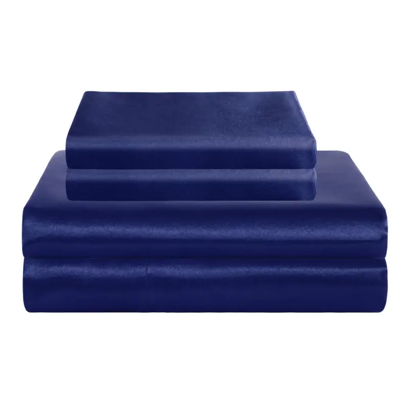 Luxury Satin Cooling Bed Sheet Set - 3 Piece Deep Pocket Silky Soft Bedding for Better Sleep - Image 7