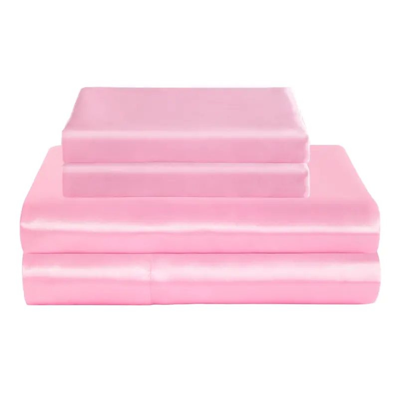 Luxury Satin Cooling Bed Sheet Set - 3 Piece Deep Pocket Silky Soft Bedding for Better Sleep - Image 17