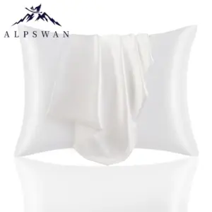 Satin Pillowcase Set - Standard Size Silky Pillow Covers with Hidden Zipper for Hair & Skin Protection