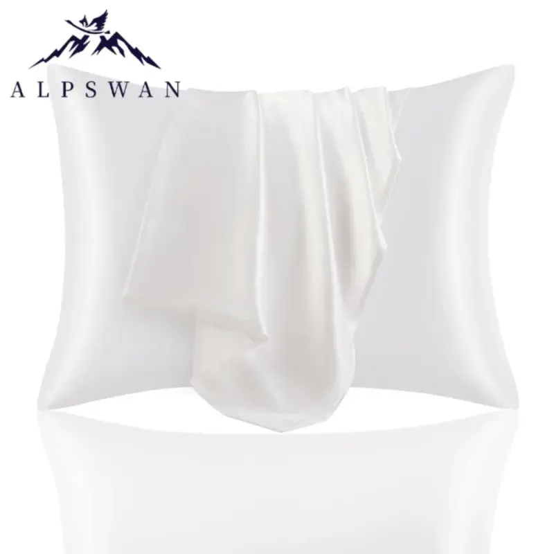 Satin Pillowcase Set - Standard Size Silky Pillow Covers with Hidden Zipper for Hair & Skin Protection