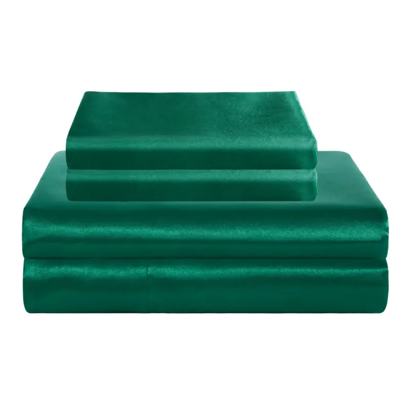 Luxury Satin Cooling Bed Sheet Set - 3 Piece Deep Pocket Silky Soft Bedding for Better Sleep - Image 12