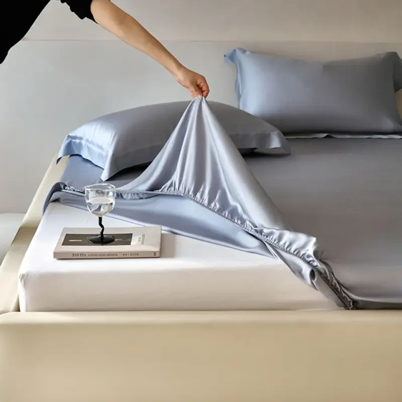 100% Pure Mulberry Silk Fitted Sheet Set - Queen/King Size Luxury Bedding for Healthy Skin & Hair - Image 12