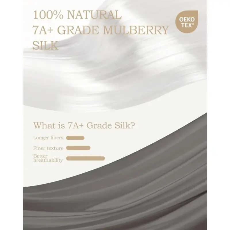 100% Mulberry Silk Sheet Set - King Size Luxury Cooling Bedding for Skin Protection - Image 4