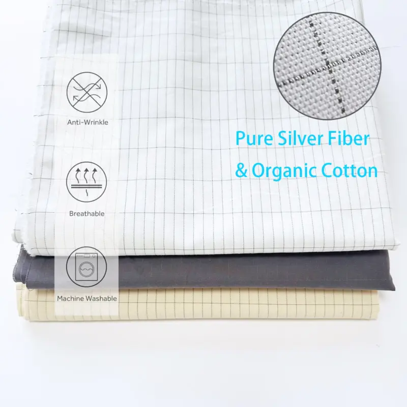 Silver Fiber Fitted Sheet - Grounded Earthing Bedding with Conductive Cord for Better Sleep - Image 2