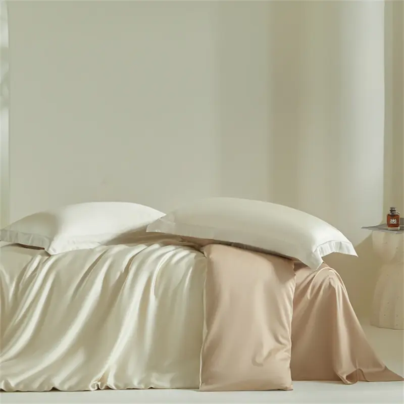 100% Mulberry Silk Bedding Set - Queen King Double Luxury Duvet Cover 4-Piece Linen Collection - Image 8