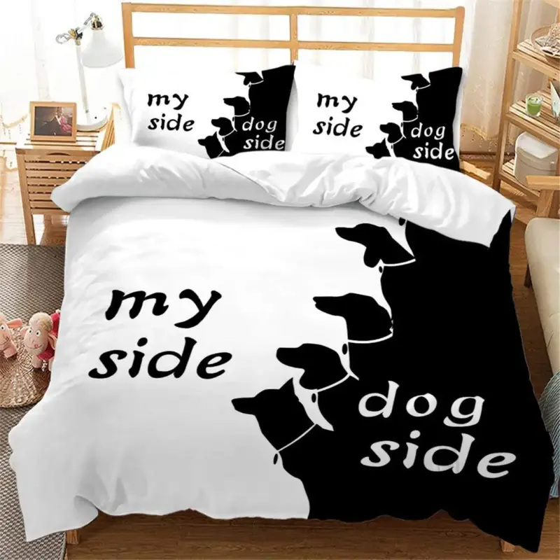Premium Black & White Duvet Cover Set - King Queen Size Modern Bedding Set with 2 Pillowcases - Image 7