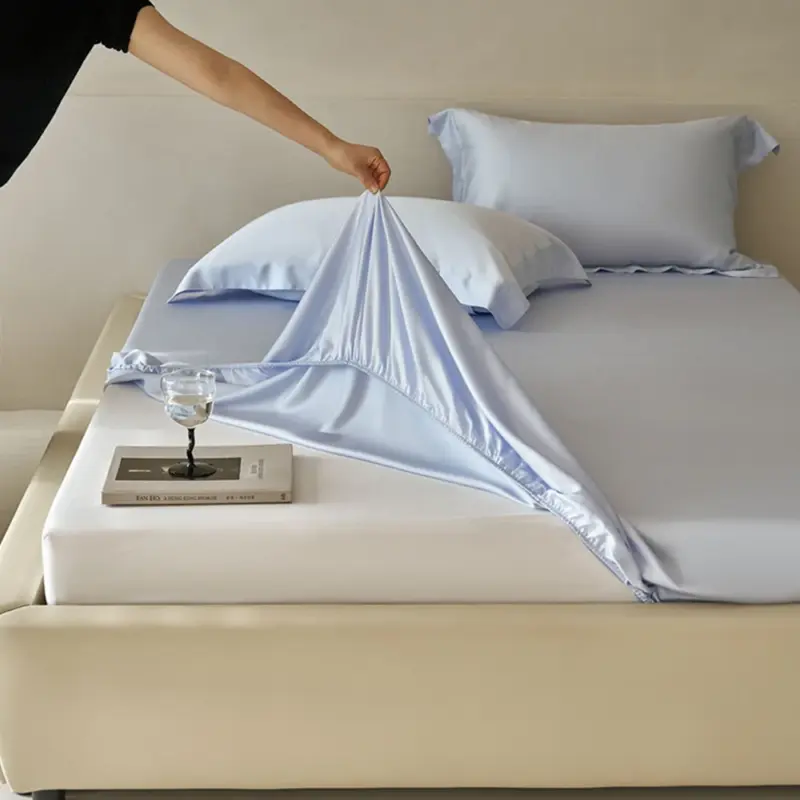 100% Pure Mulberry Silk Fitted Sheet Set - Queen/King Size Luxury Bedding for Healthy Skin & Hair - Image 11