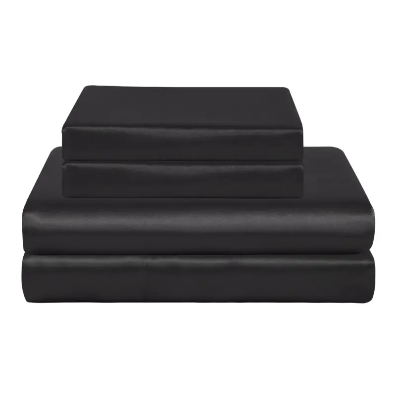 Luxury Satin Cooling Bed Sheet Set - 3 Piece Deep Pocket Silky Soft Bedding for Better Sleep - Image 18
