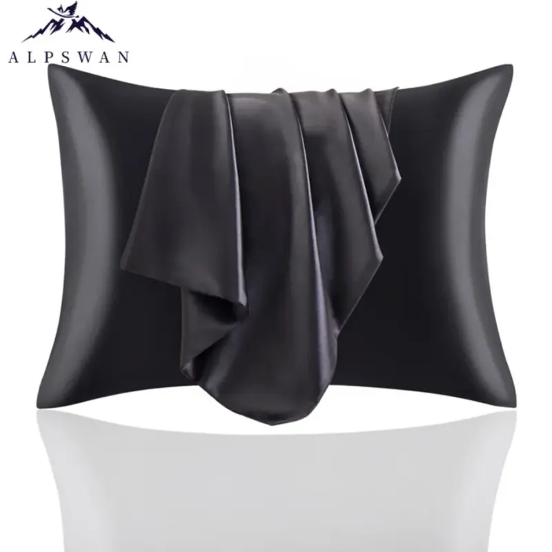 Satin Pillowcase Set - Standard Size Silky Pillow Covers with Hidden Zipper for Hair & Skin Protection - Image 2