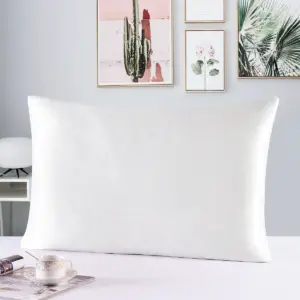 100% Mulberry Silk Pillowcase - Standard/Queen/King Zippered Luxury Bedding for Skin & Hair