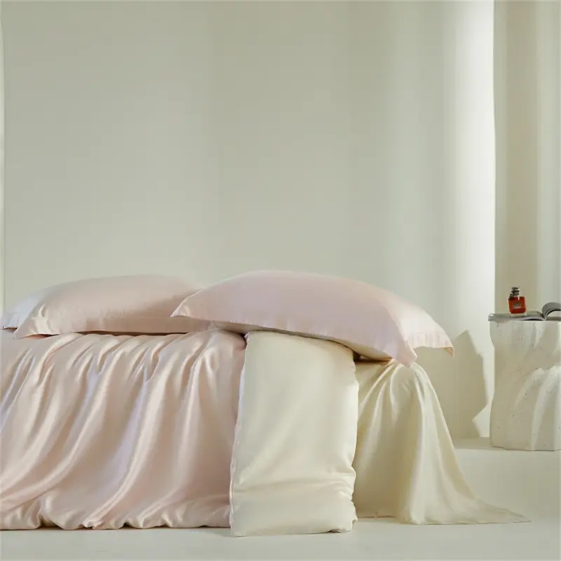 100% Mulberry Silk Bedding Set - Queen King Double Luxury Duvet Cover 4-Piece Linen Collection - Image 11