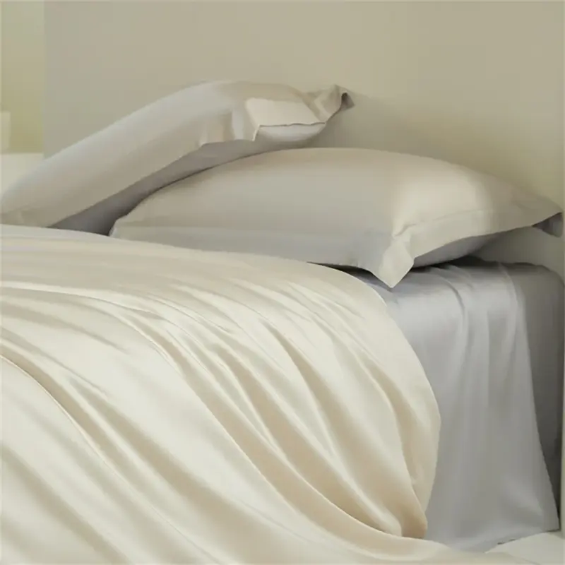 100% Mulberry Silk Bedding Set - Luxury 4-Piece Queen King Size Cooling Duvet Cover for Healthy Skin - Image 10