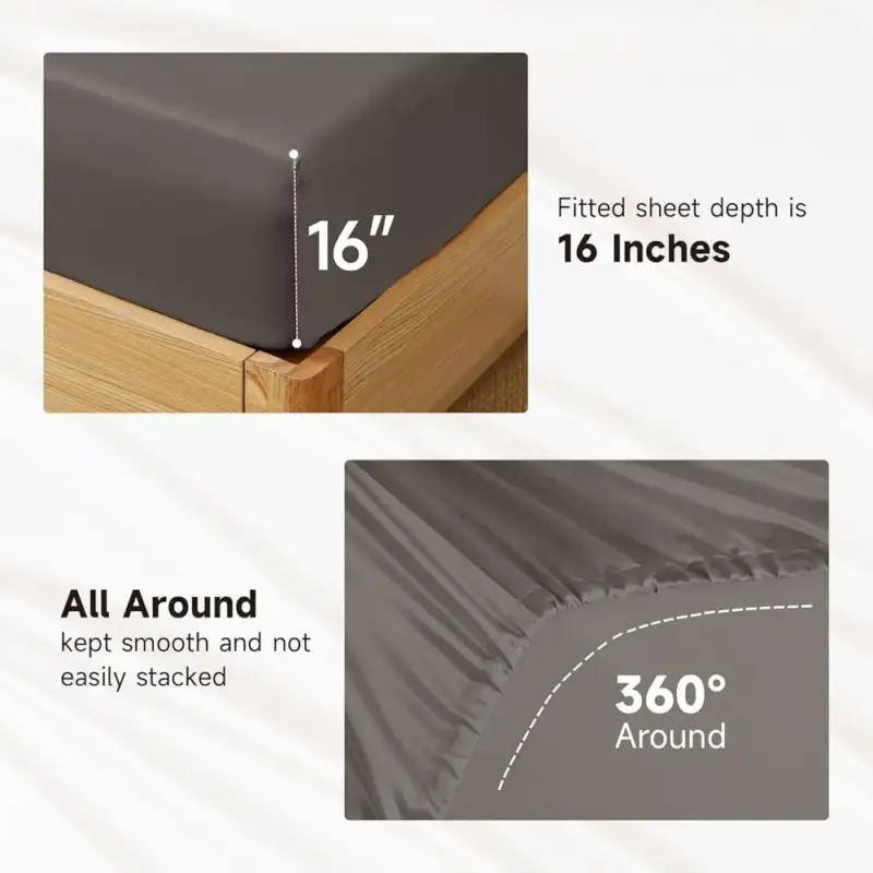 100% Mulberry Silk Bed Sheet Set - 4-Piece Luxury Bedding with Deep Pocket Sheets for Ultimate Sleep Comfort - Image 6