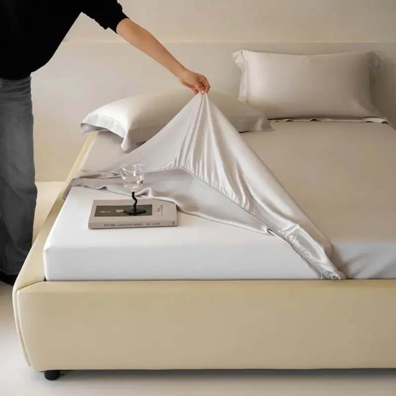 100% Pure Mulberry Silk Fitted Sheet Set - Queen/King Size Luxury Bedding for Healthy Skin & Hair - Image 10