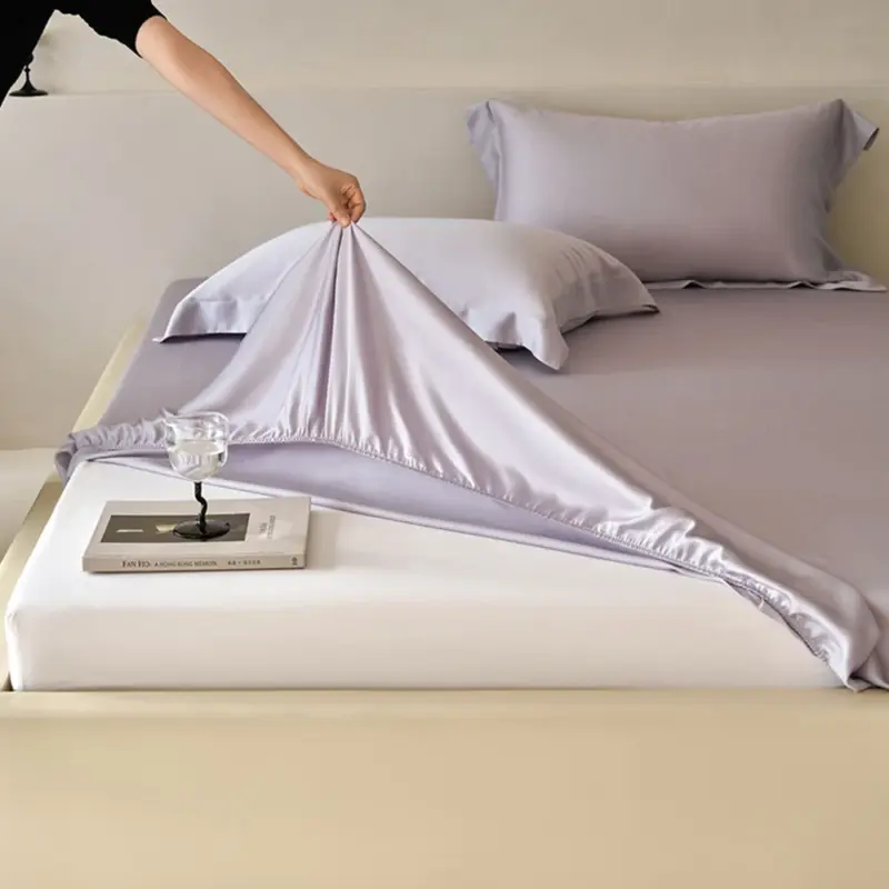 100% Pure Mulberry Silk Fitted Sheet Set - Queen/King Size Luxury Bedding for Healthy Skin & Hair - Image 9