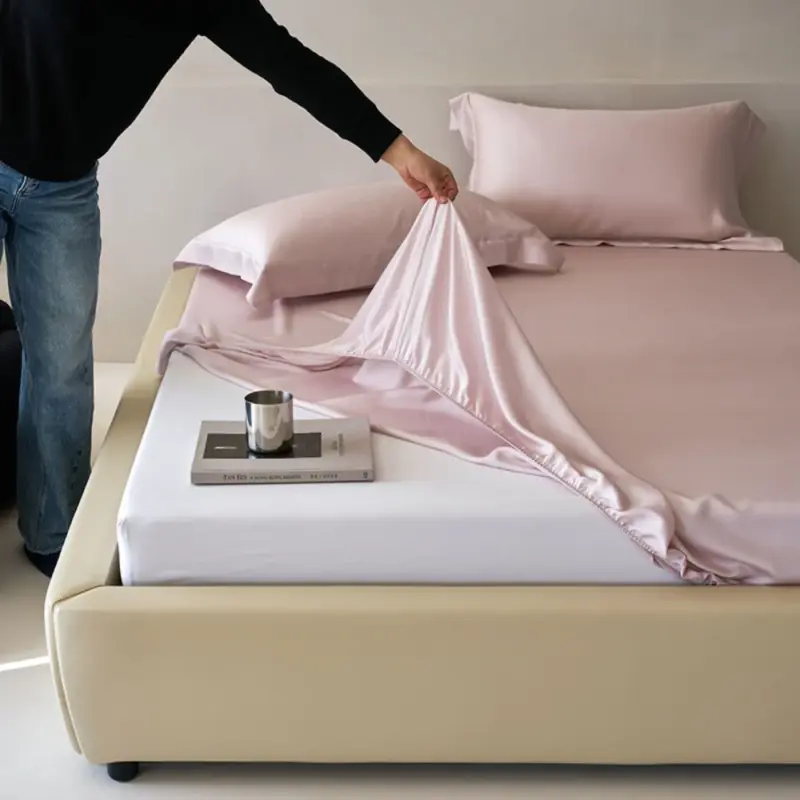 100% Pure Mulberry Silk Fitted Sheet Set - Queen/King Size Luxury Bedding for Healthy Skin & Hair - Image 8