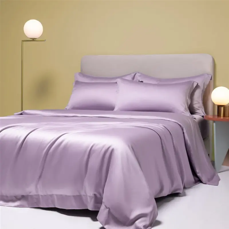 100% Pure Silk Bedding Set - Queen/King Dark Gray Luxury Bedding for Healthy Sleep - Image 12
