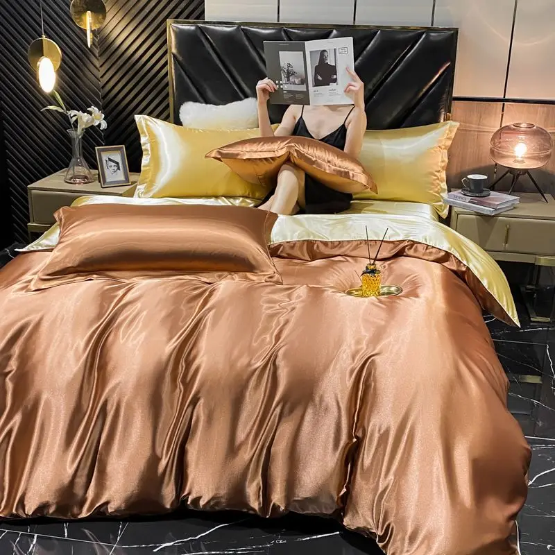 Sustainable vegan silk alternative bedding with luxurious drape