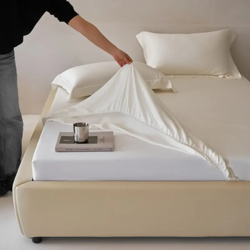 100% Pure Mulberry Silk Fitted Sheet Set - Queen/King Size Luxury Bedding for Healthy Skin & Hair - Image 7