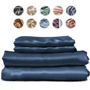 100% Mulberry Silk Bed Sheet Set - Luxury Cooling Breathable Bedding for All Seasons
