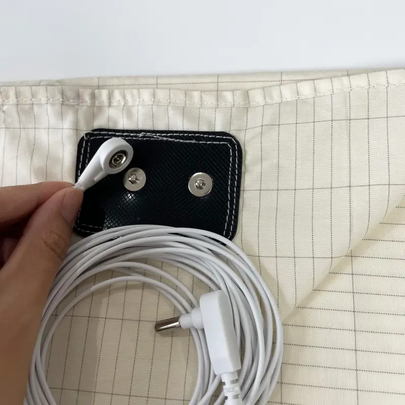 Silver Fiber Earthing Bed Sheet - 90x280cm Grounded Antistatic Cotton Blend for Better Sleep - Image 3
