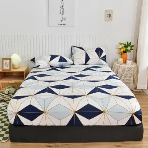 Premium Plaid Fitted Sheet - 200TC Polyester Soft Deep Pocket Mattress Cover - Queen/King Sizes