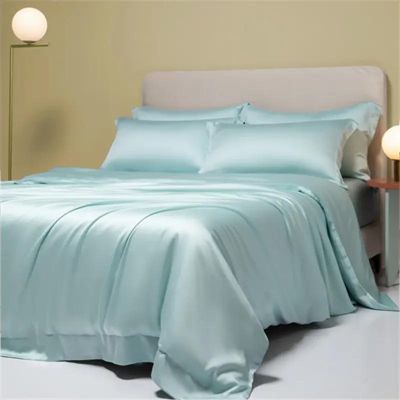 100% Pure Silk Bedding Set - Queen/King Dark Gray Luxury Bedding for Healthy Sleep - Image 11