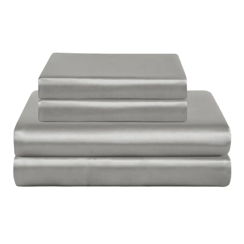 Luxury Satin Cooling Bed Sheet Set - 3 Piece Deep Pocket Silky Soft Bedding for Better Sleep - Image 10