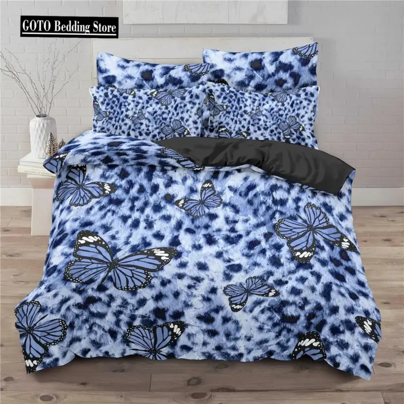 Luxury Bamboo Microfiber Duvet Cover Set - Queen Size Leopard Print 3-Piece Bedding with Pillowcases - Image 9