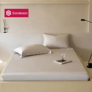100% Pure Mulberry Silk Fitted Sheet Set - Queen/King Size Luxury Bedding for Healthy Skin & Hair